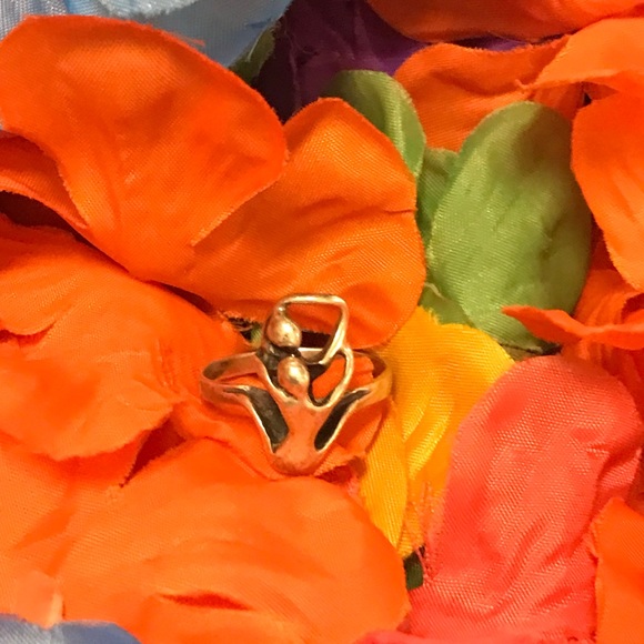 Ballet Dancing 925 Stamped Sterling Silver Ring Sz 10 1/2 - Picture 8 of 16